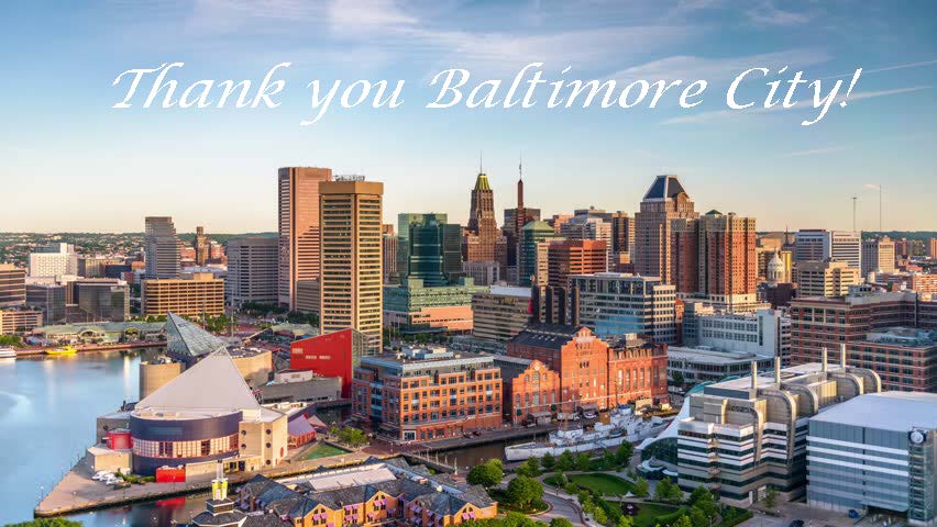 Thank you Baltimore City